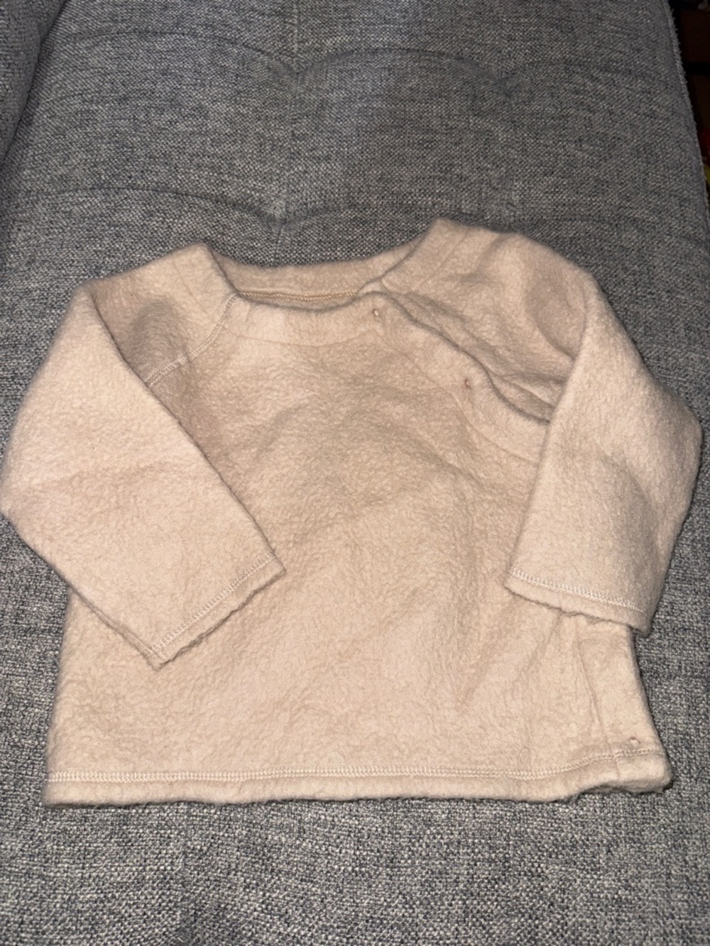 Little savage 100% merino wool cream sweater size 18-24 months